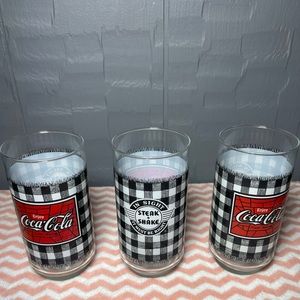 Coca-Cola Vintage 1980’s Glasses set of 3